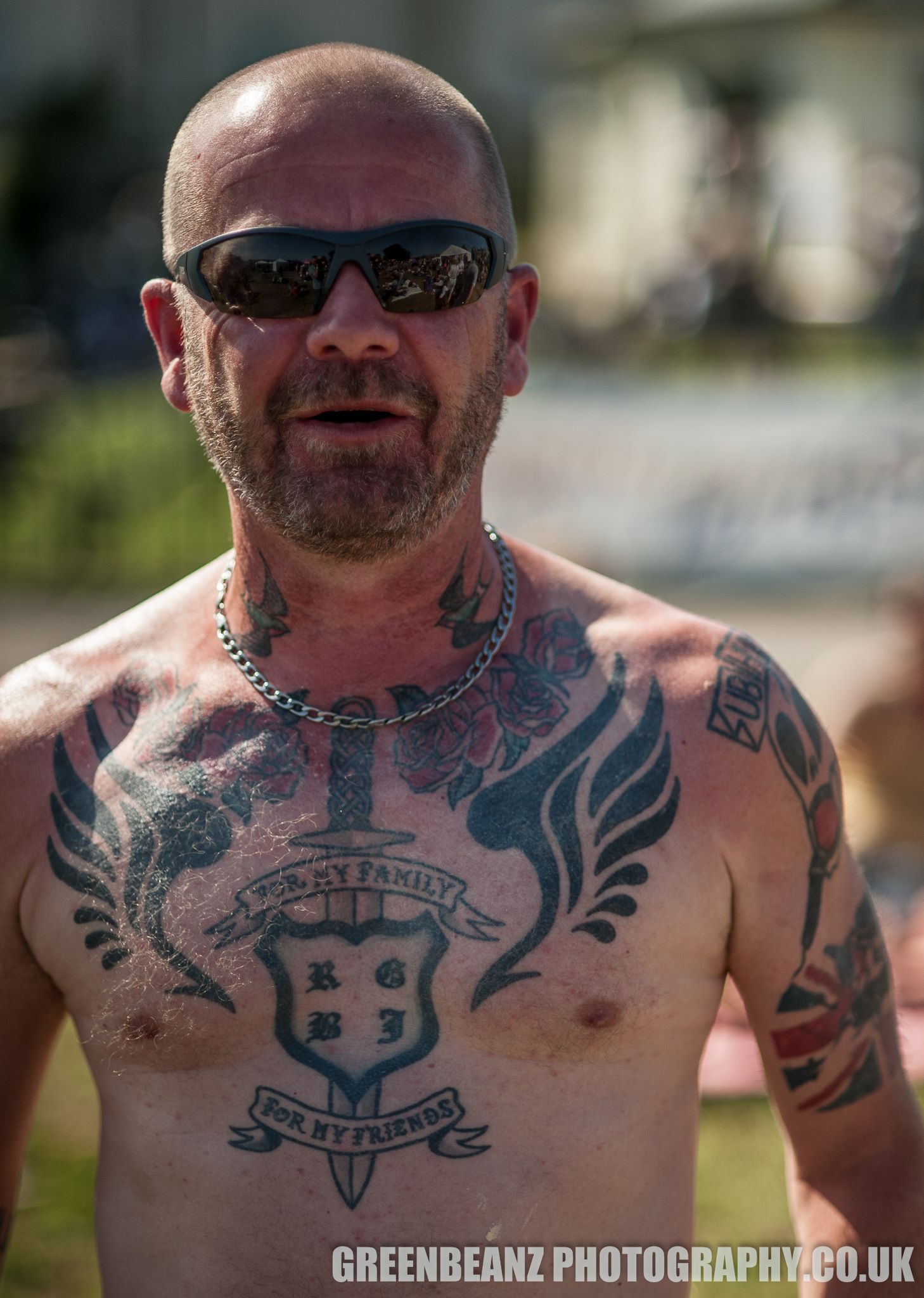 Punk Archivist 'Sweary' Mark at Freedom Fields Festival in Plymouth 2018